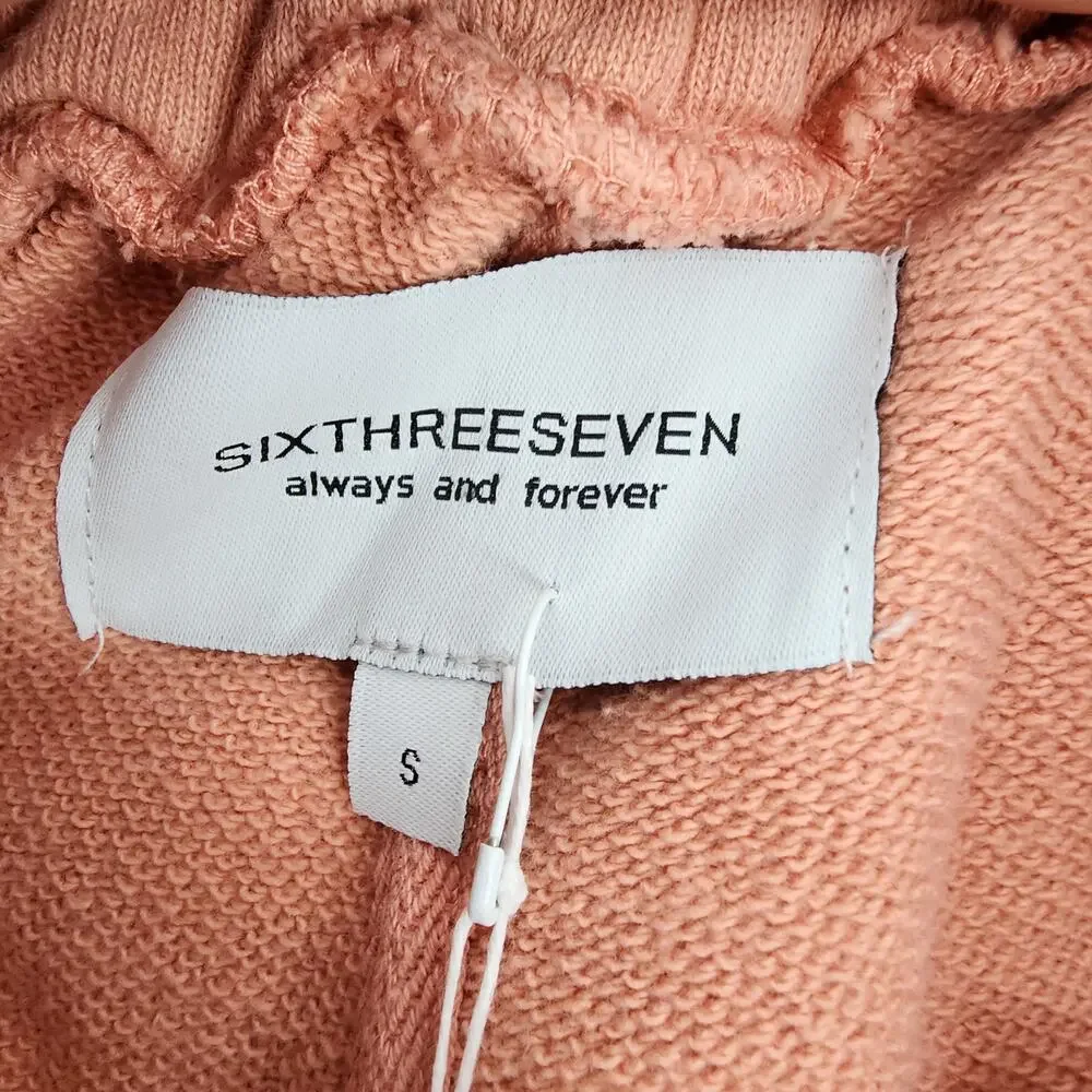 Revolve Sixthreeseven Cotton High Rise The Sweat Short in Salmon Size Small